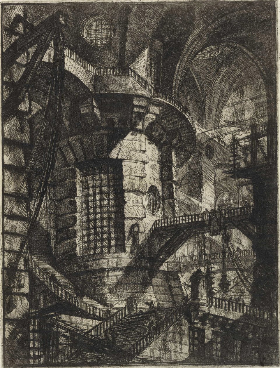 Piranesi, Giovanni Battista (1720-1778) The Imaginary Prisons (The Prisons of Invention) sorozatából. Rézmetszet, 1761 körül, Magángyűjtemény alkotó: Giovanni Battista Piranesi