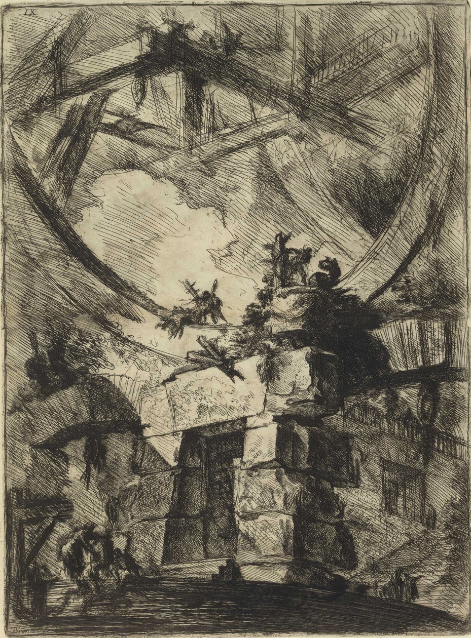 Piranesi, Giovanni Battista (1720-1778) The Imaginary Prisons (The Prisons of Invention) sorozatából. Rézmetszet, 1761 körül, Magángyűjtemény alkotó: Giovanni Battista Piranesi