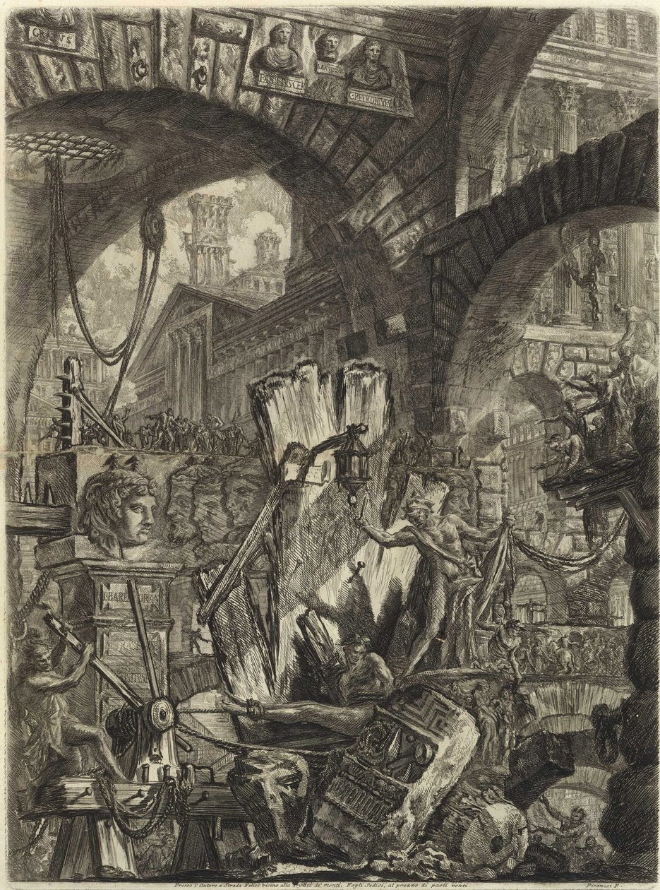 Piranesi, Giovanni Battista (1720-1778) The Imaginary Prisons (The Prisons of Invention) sorozatából. Rézmetszet, 1761 körül, Magángyűjtemény alkotó: Giovanni Battista Piranesi