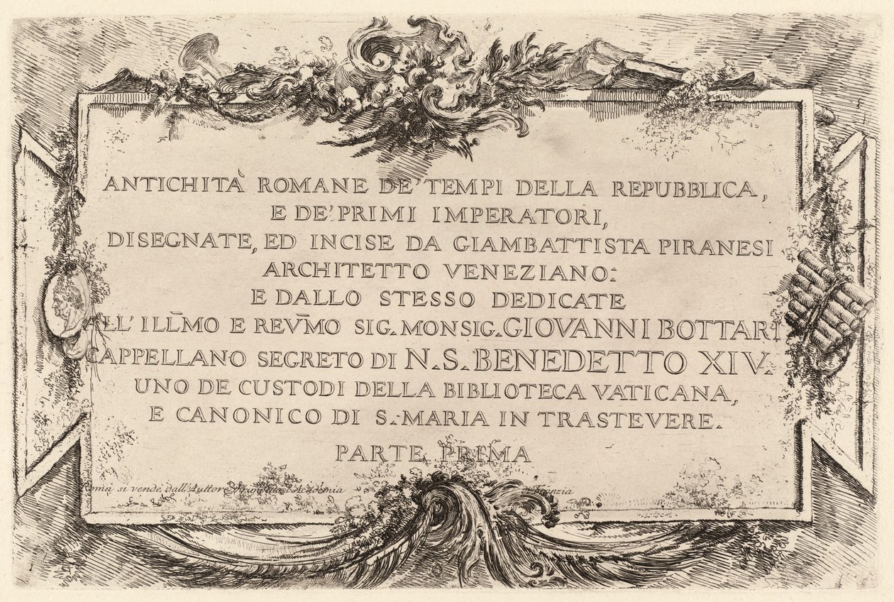 Homlokzat alkotó: Giovanni Battista Piranesi