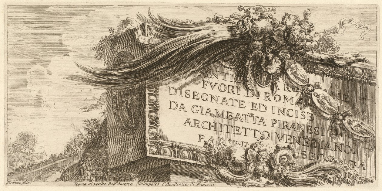 A második rész előlapja alkotó: Giovanni Battista Piranesi
