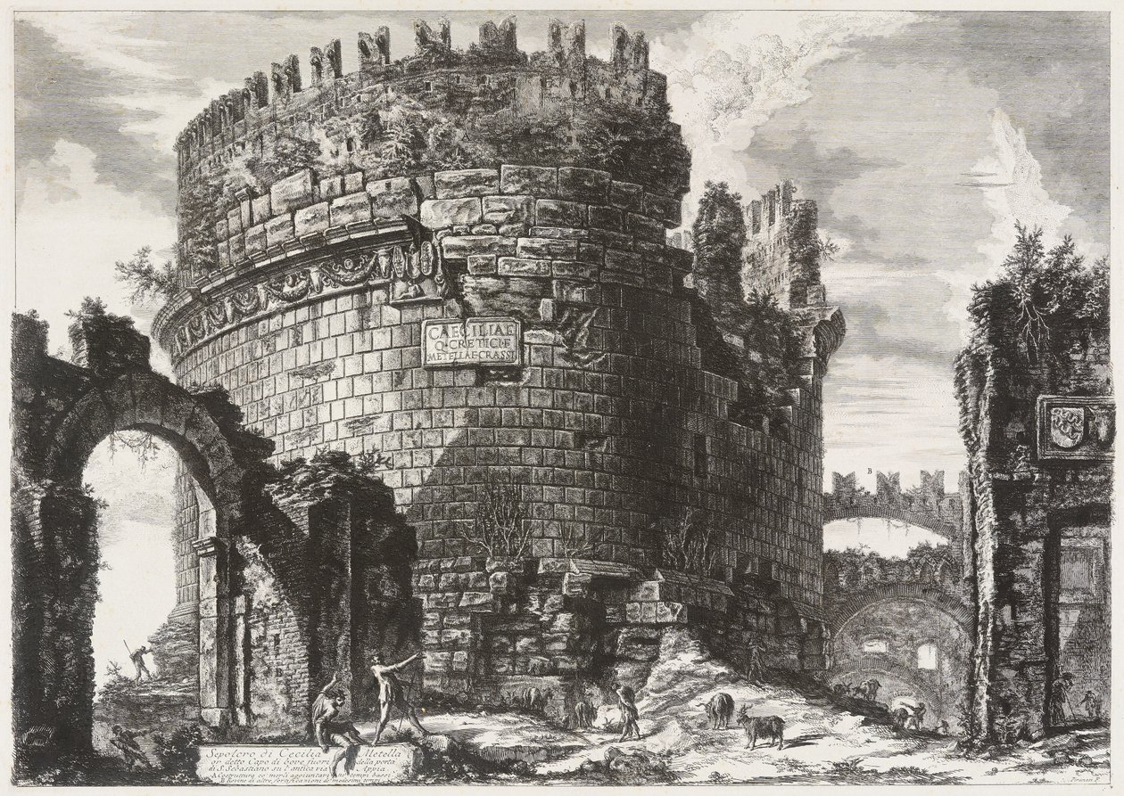 Caecilia Metella síremléke alkotó: Giovanni Battista Piranesi