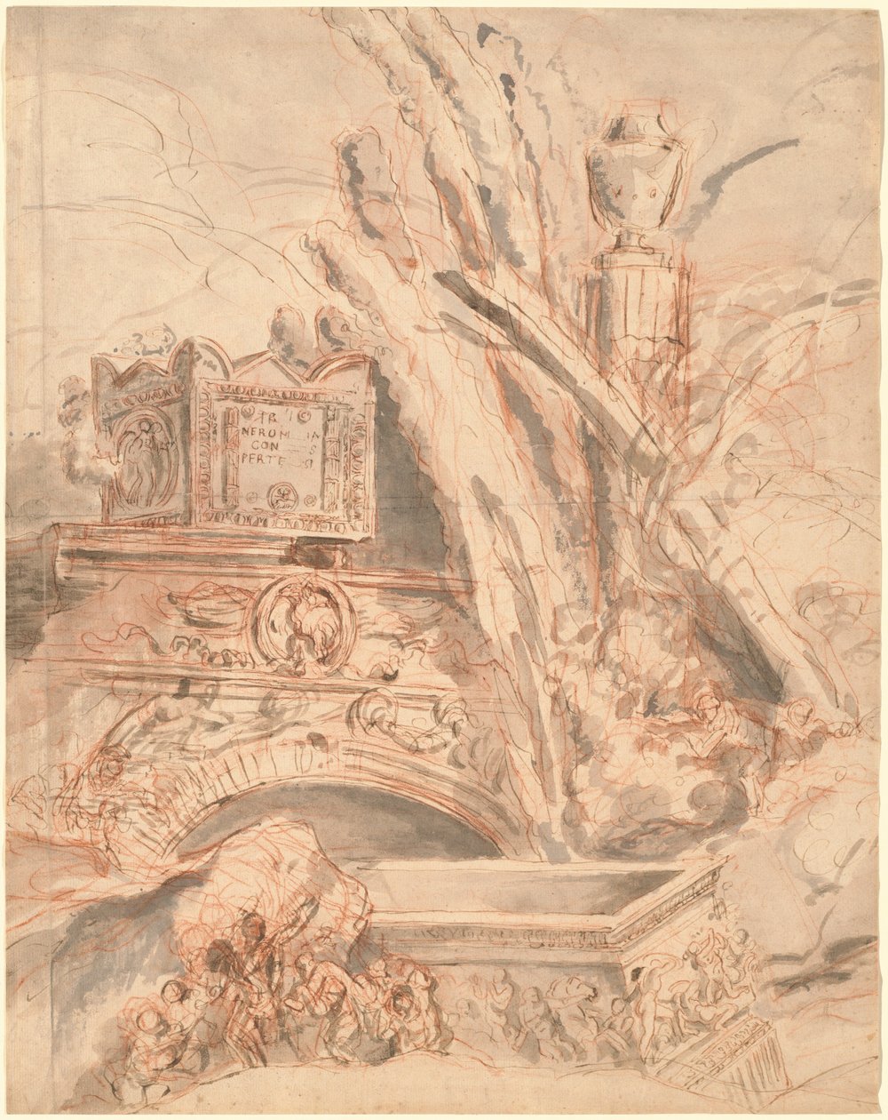 Grottesco Néró sírjával alkotó: Giovanni Battista Piranesi
