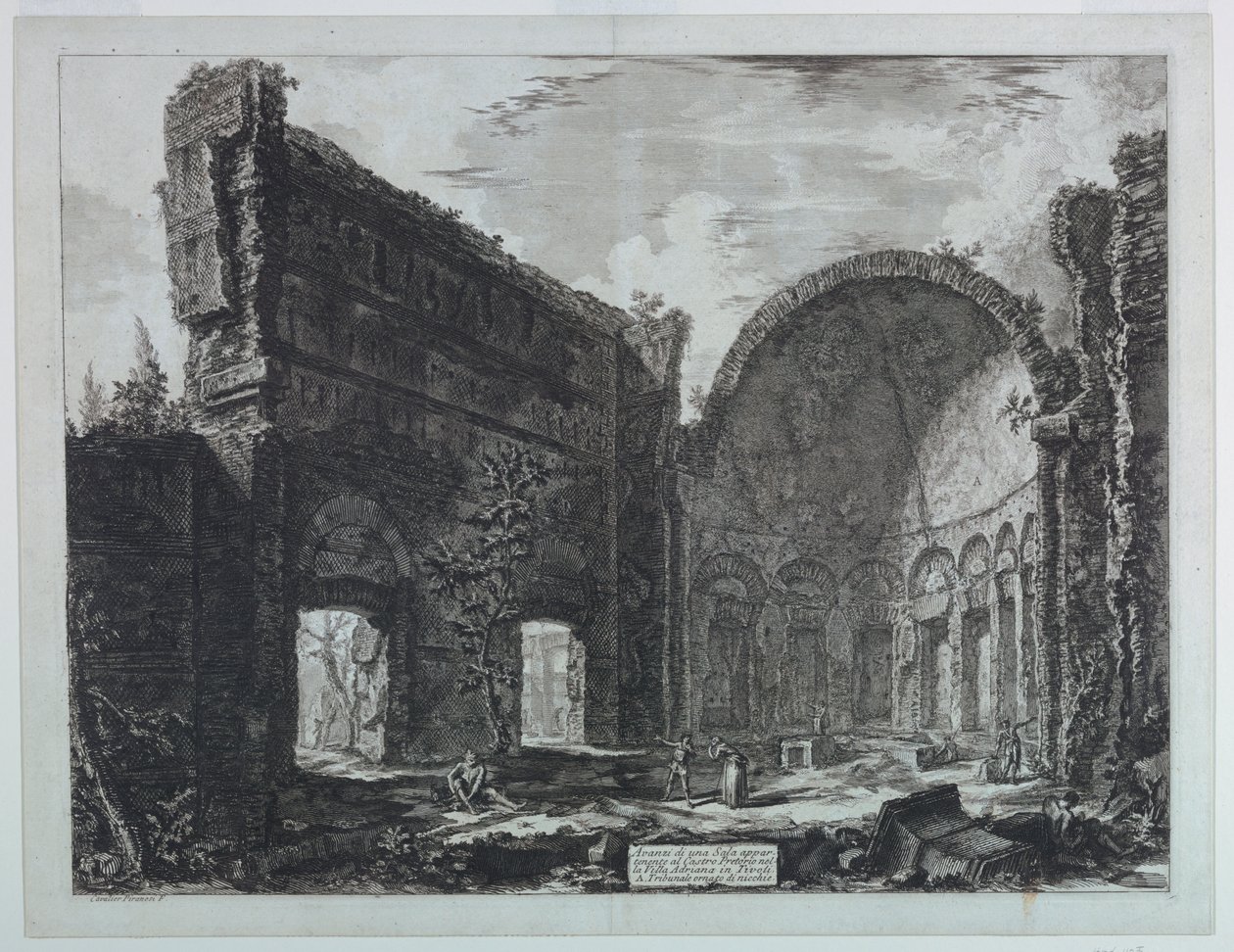 Hadrianus villája Tivoli közelében, "Róma kilátásai" (1748-1778) alkotó: Giovanni Battista Piranesi