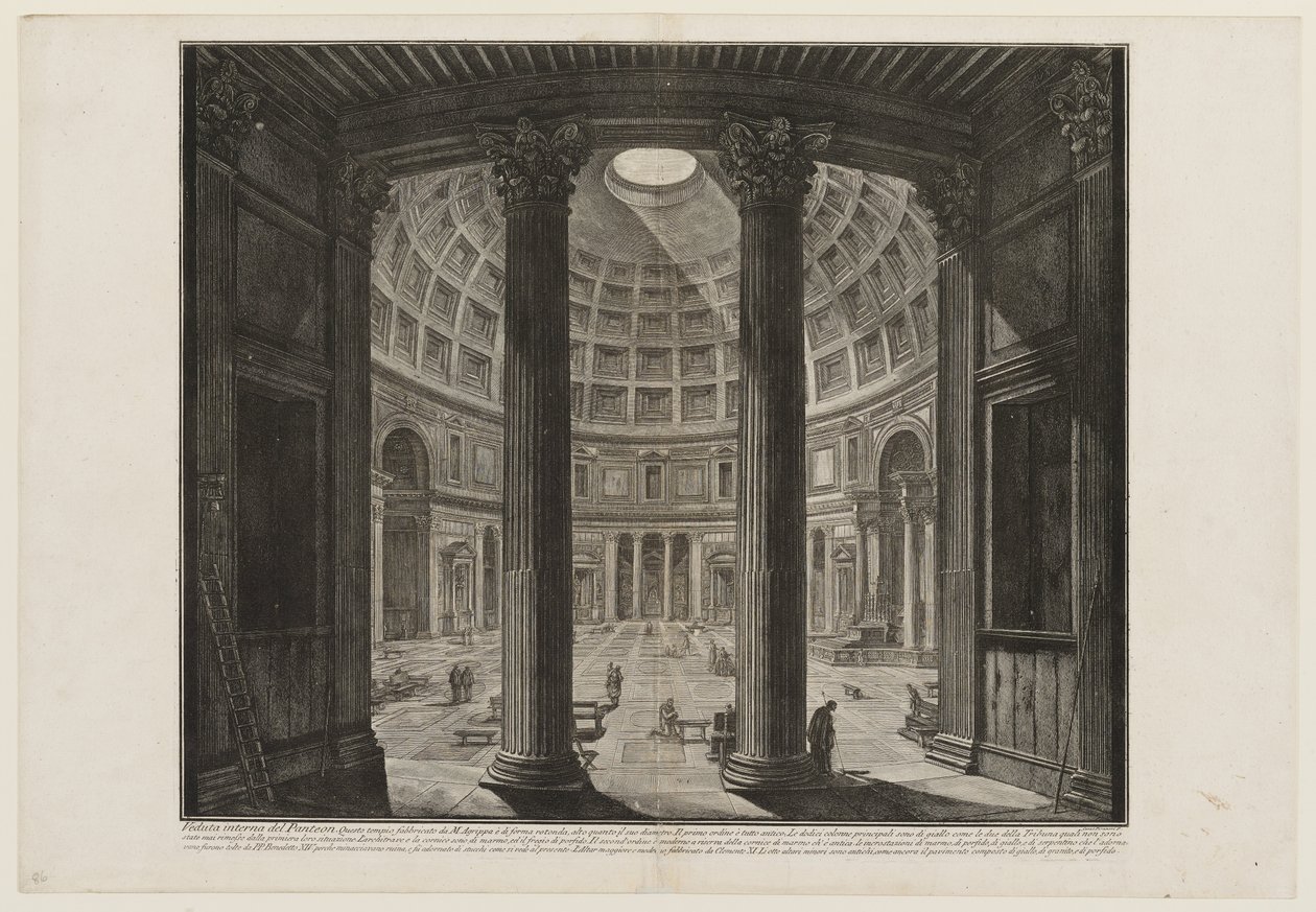 A Pantheon belseje alkotó: Giovanni Battista Piranesi