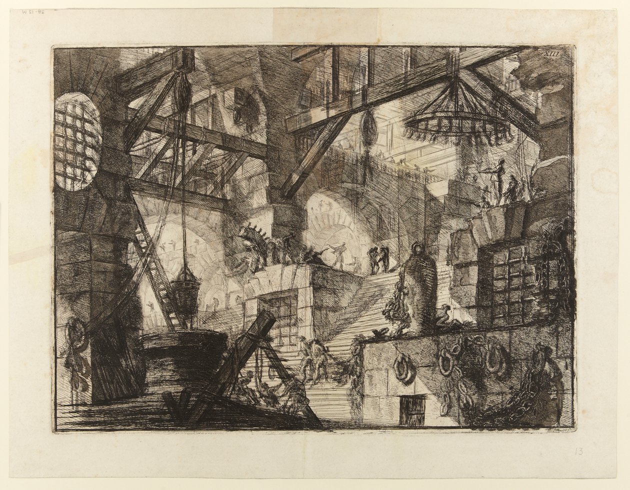 A találmányok börtönei, XIII. lemez: A kút alkotó: Giovanni Battista Piranesi