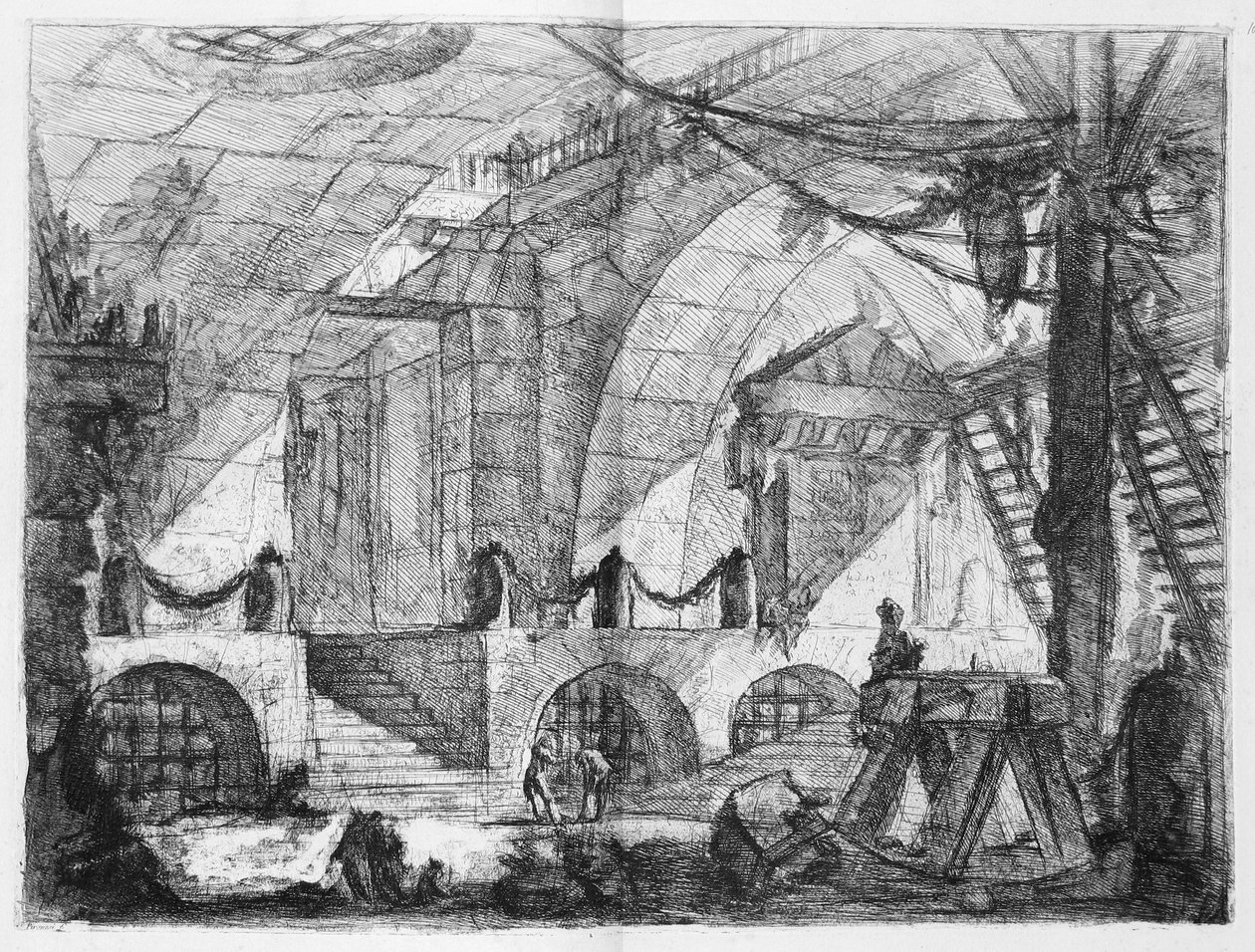 A találmányok börtönei, XII. tábla: A fűrészbalta alkotó: Giovanni Battista Piranesi