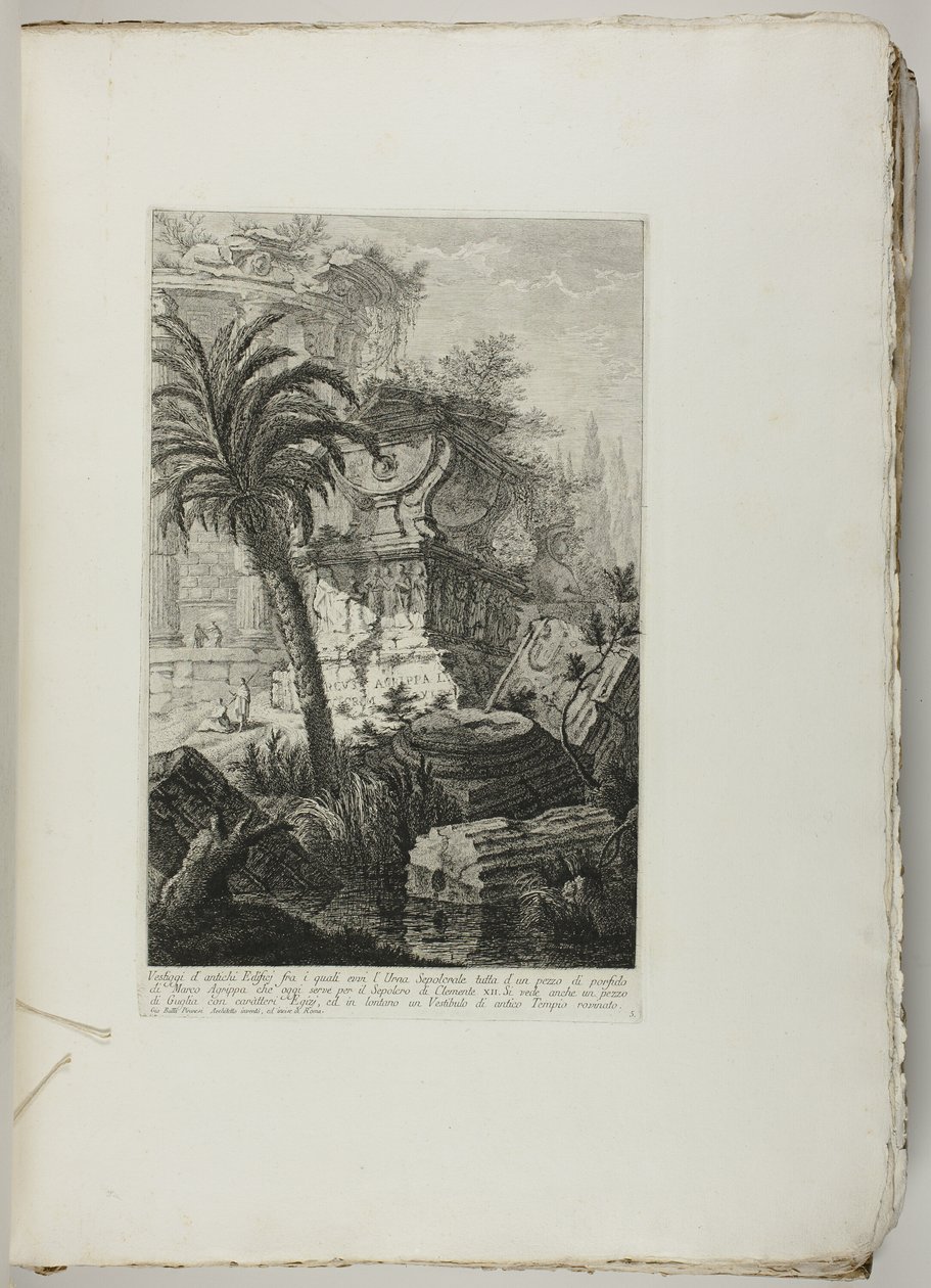 Különböző építészeti alkotások; Barberi da Cento néhány rajzának gyűjteménye, Il Guercino néven ismert alkotó: Giovanni Battista Piranesi
