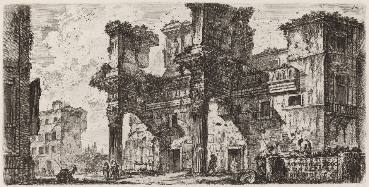 A Forum of Nerva része alkotó: Giovanni Battista Piranesi