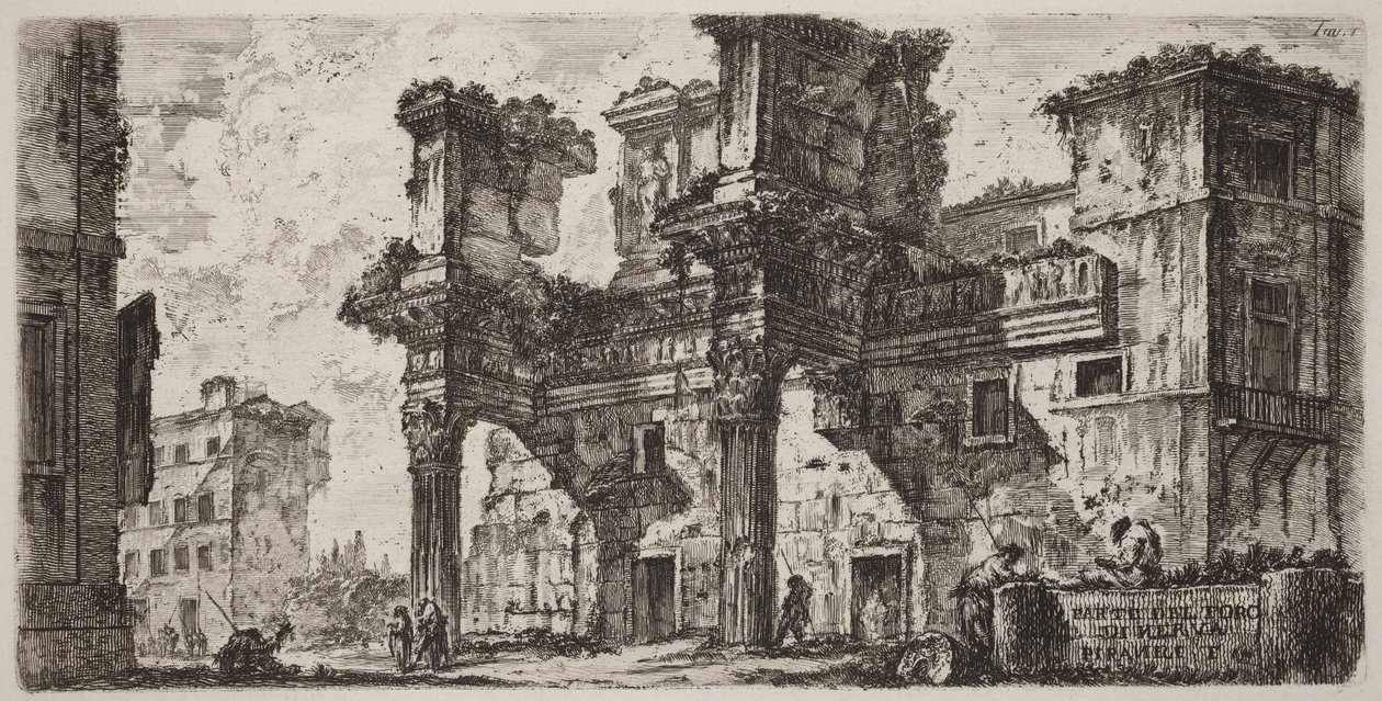 A Nerva-forum egy része alkotó: Giovanni Battista Piranesi