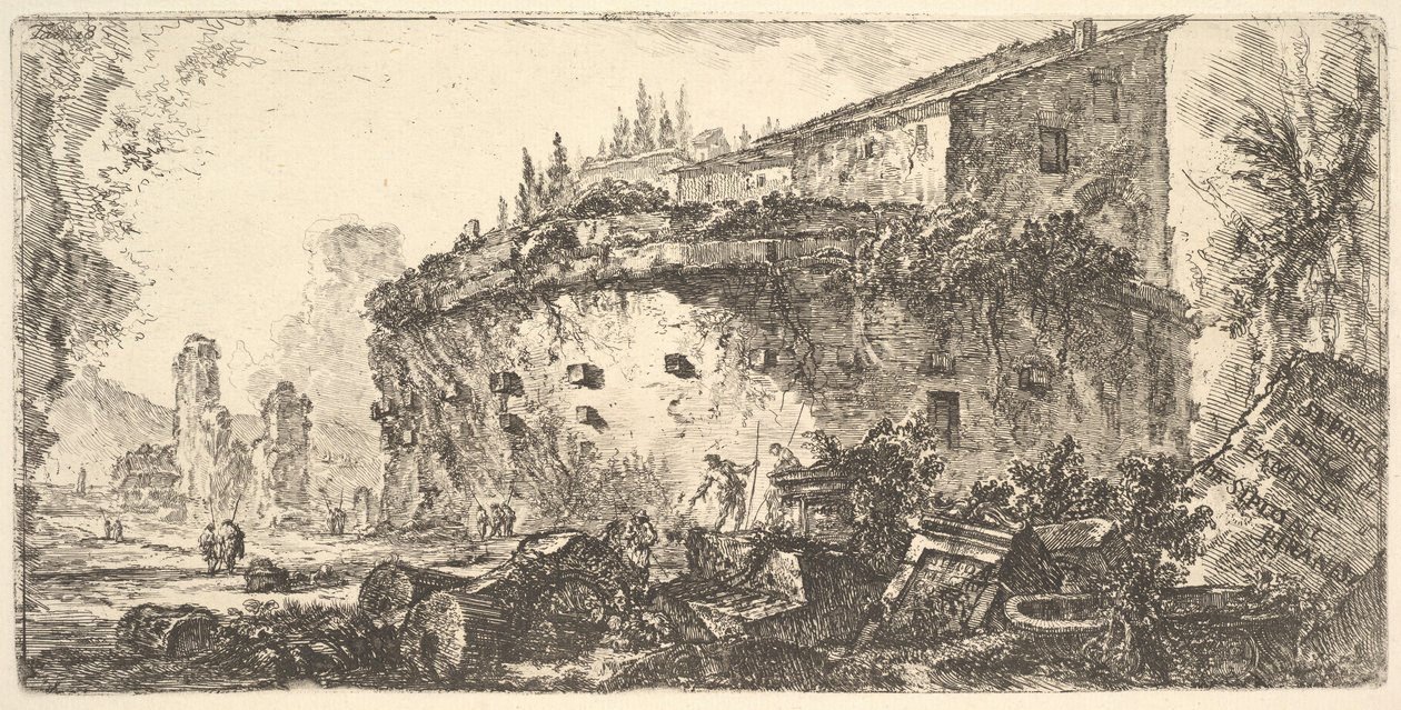 18. tábla: A de Scipioni család Scipios sírjának sírja, kb. 1748. alkotó: Giovanni Battista Piranesi