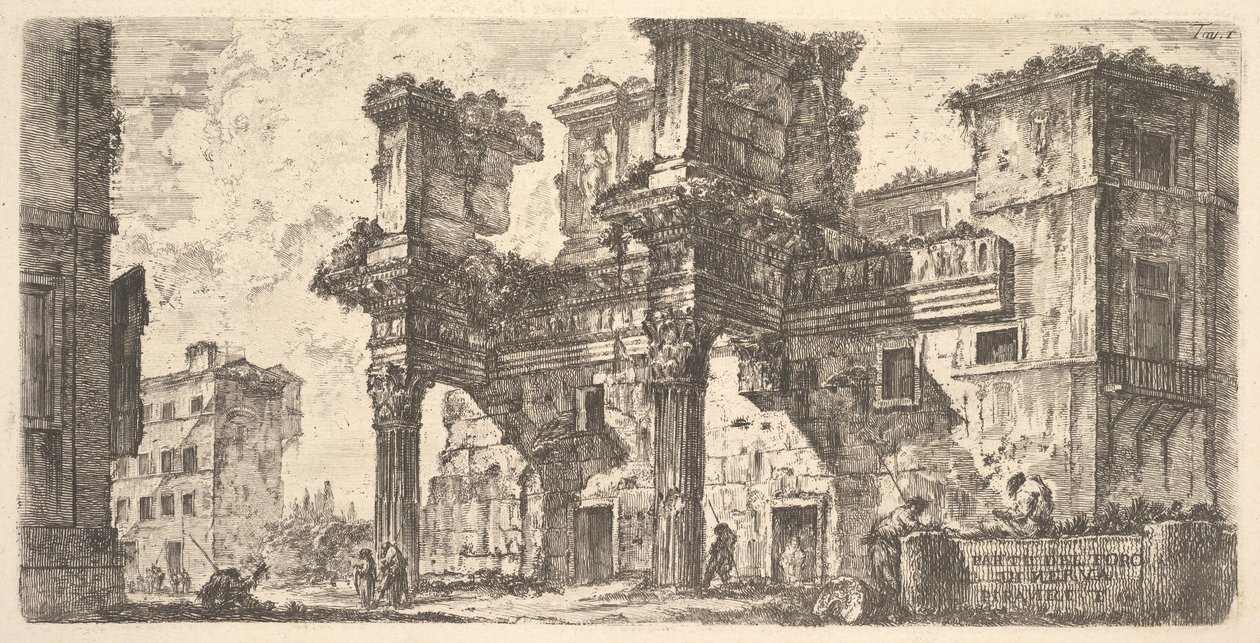 1. tábla: A Forum of Nerva része A Forum of Nerva része, kb. 1748. alkotó: Giovanni Battista Piranesi