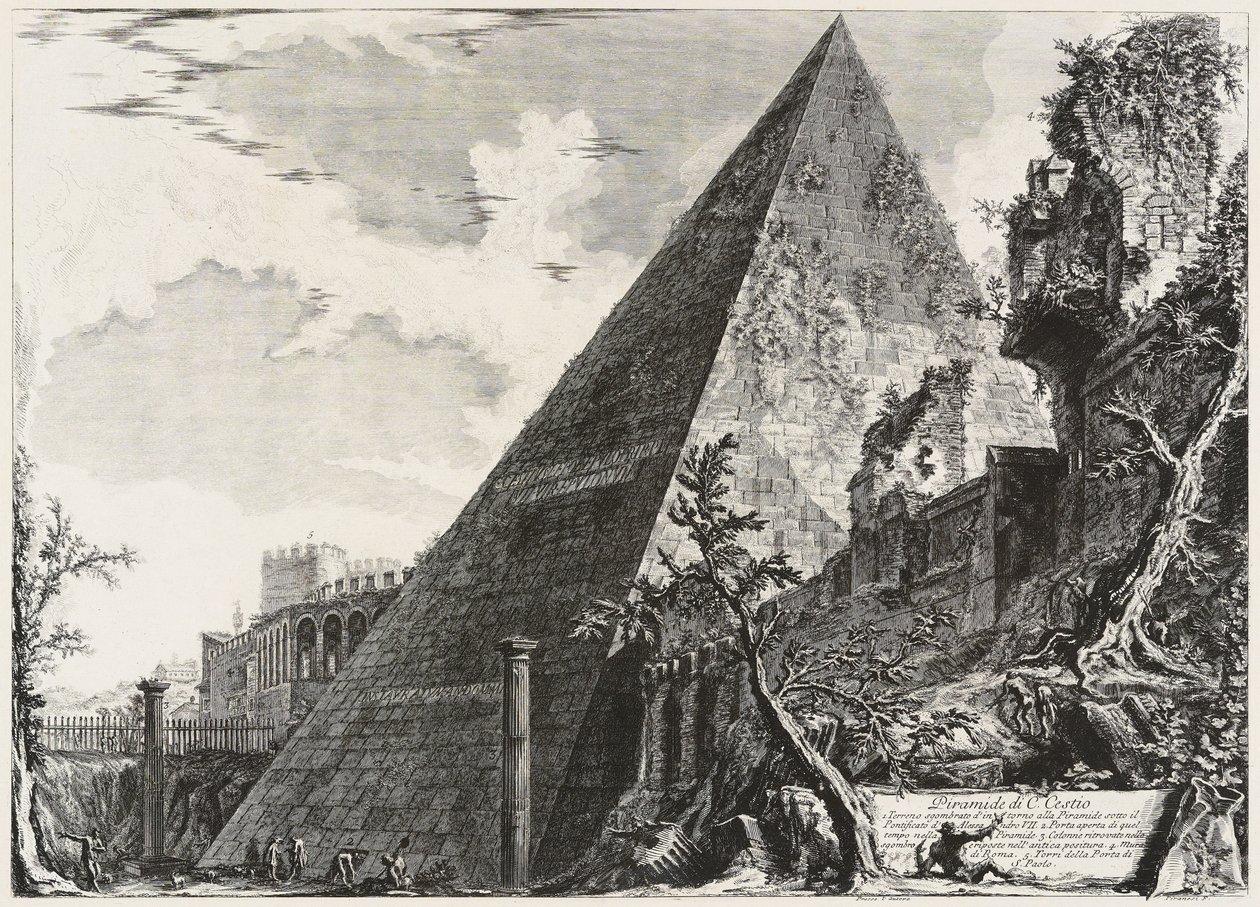Caius Cestius piramisa alkotó: Giovanni Battista Piranesi