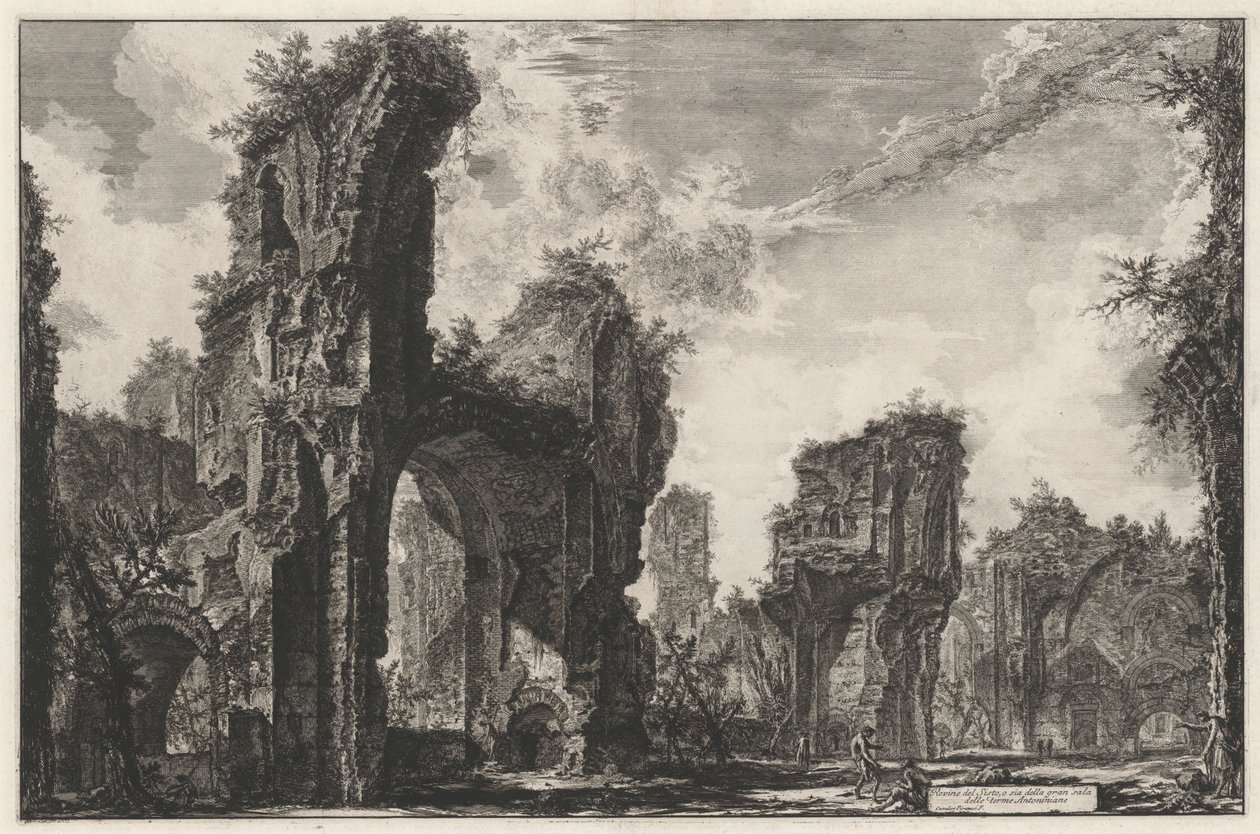 A Sisto romjai, avagy az Antoninus-fürdők nagy terme alkotó: Giovanni Battista Piranesi