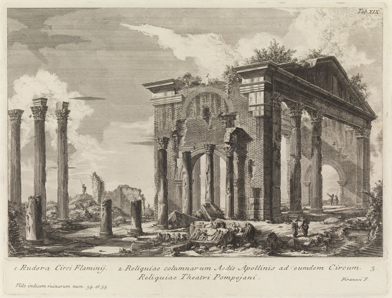 Octavia oszlopcsarnokának romjai alkotó: Giovanni Battista Piranesi