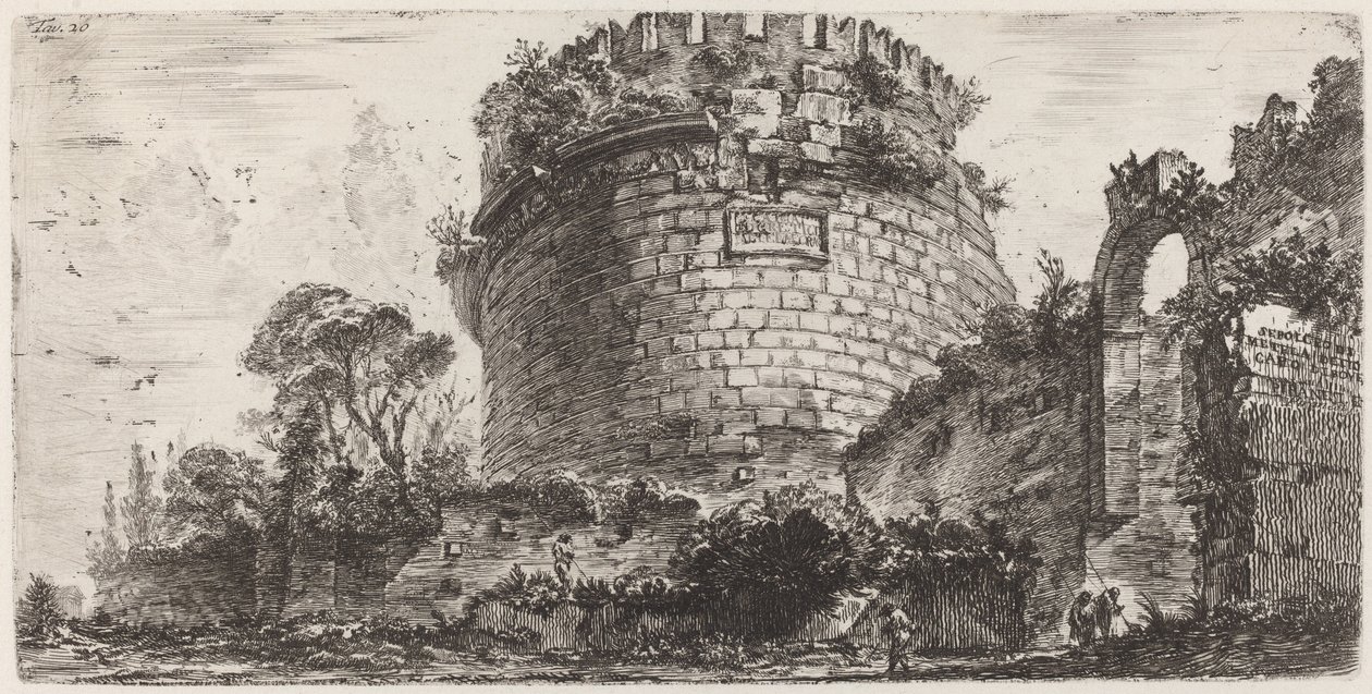 Capo di Bove néven ismert Metella sírja alkotó: Giovanni Battista Piranesi