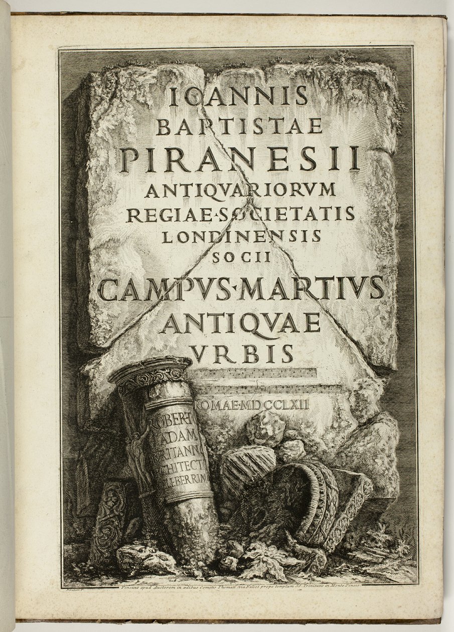 Az ókori római Campus Martius, G.B. munkája Piranesi, a londoni Royal Society of Antiquaries tagja alkotó: Giovanni Battista Piranesi