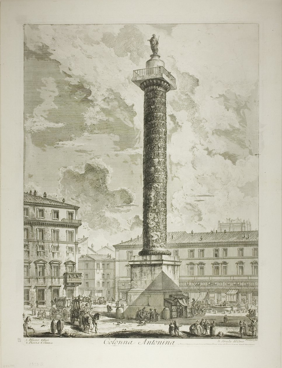 Marcus Aurelius oszlopa a Római kilátásból alkotó: Giovanni Battista Piranesi