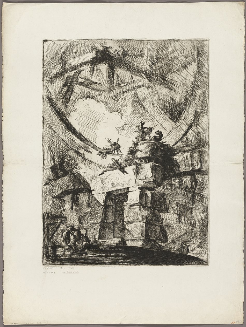 Az Óriáskerék, 9-es tábla a képzeletbeli börtönökből alkotó: Giovanni Battista Piranesi