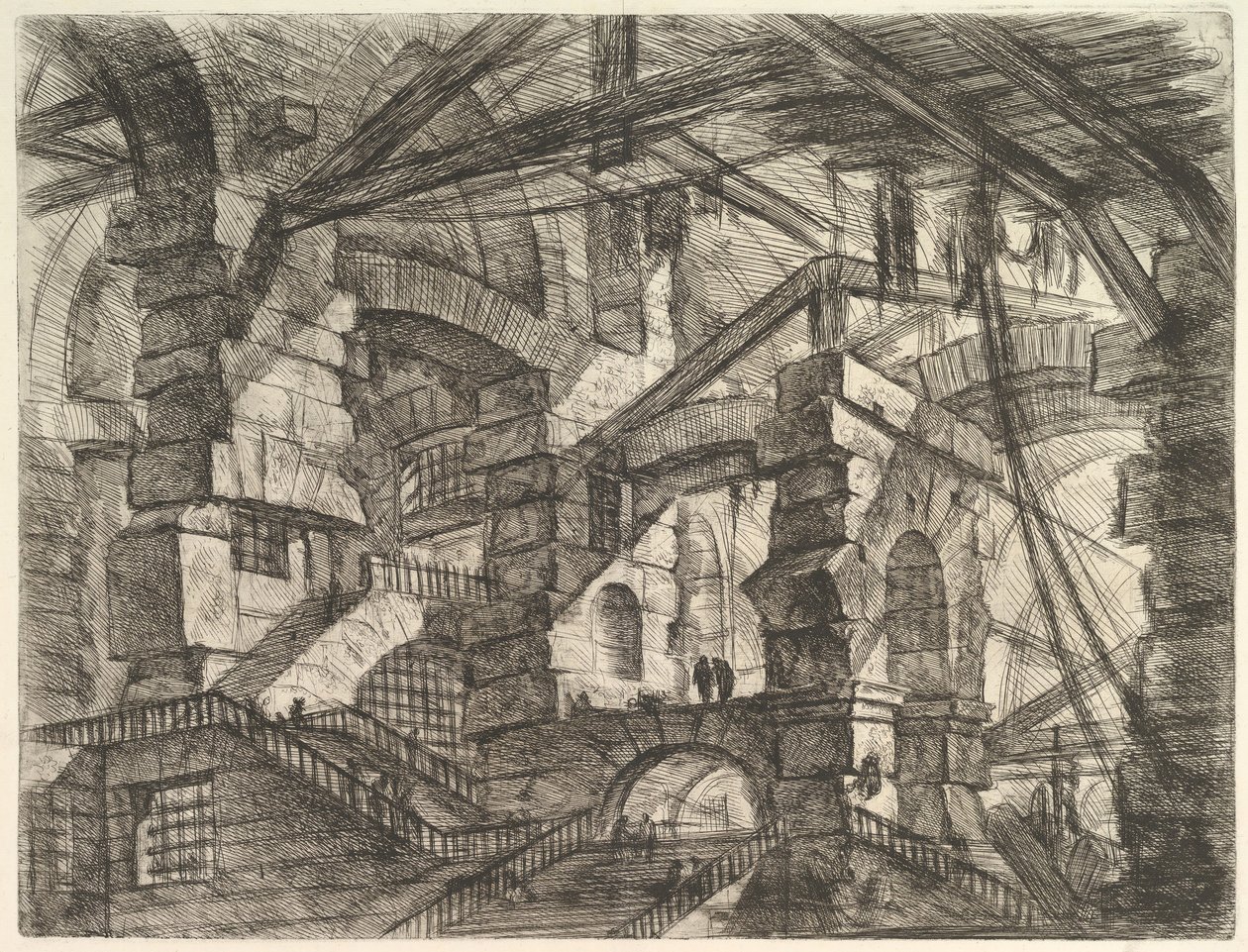 A gótikus ív a Carceri dinvenzione Imaginary Prisons-ból, kb. 1749-50. alkotó: Giovanni Battista Piranesi
