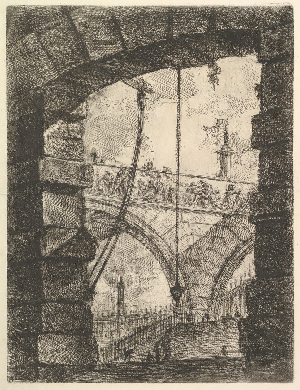 A Grand Piazza, az Imaginary Prisons börtönéből, kb. 1749-50. alkotó: Giovanni Battista Piranesi