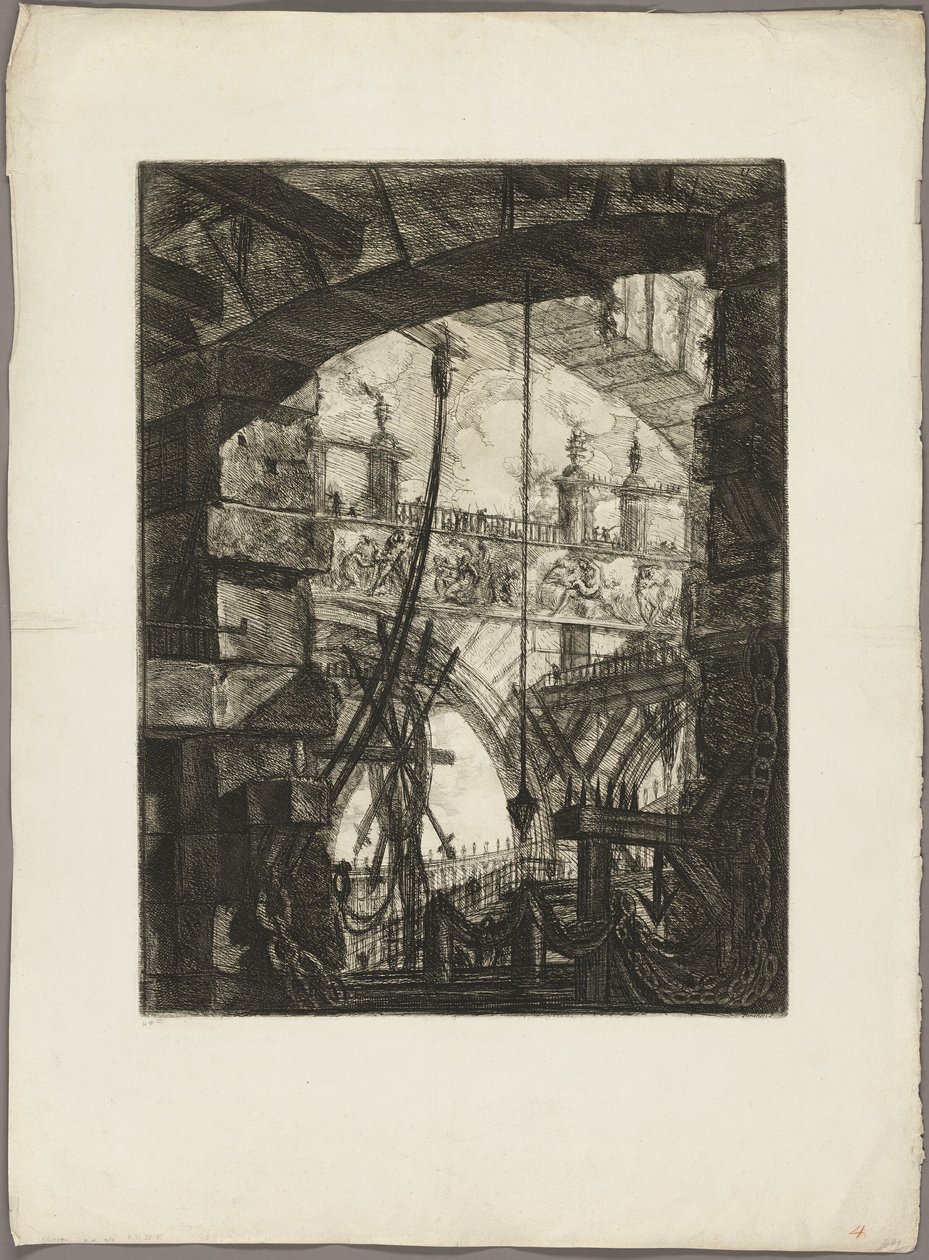 A Grand Piazza, 4. tábla a Képzelt börtönökből alkotó: Giovanni Battista Piranesi