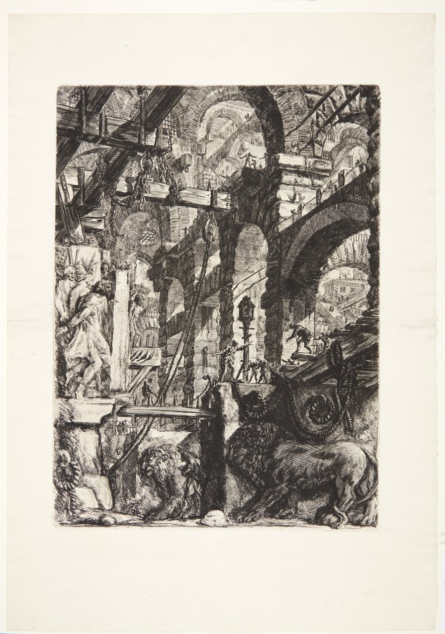 Az oroszlán-mélydomborművek alkotó: Giovanni Battista Piranesi