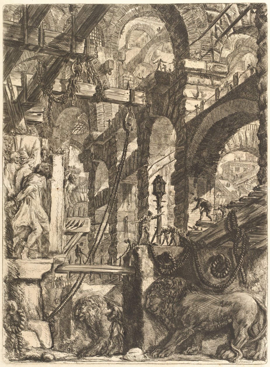 Az oroszlán domborművek alkotó: Giovanni Battista Piranesi