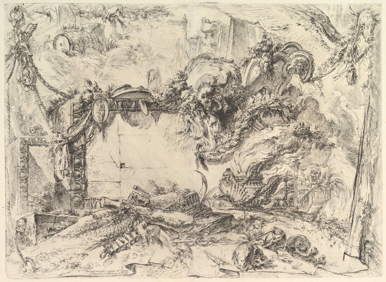 A Monumentális tábla, a Grotteschi Grotesques-től, kb. 1748. alkotó: Giovanni Battista Piranesi