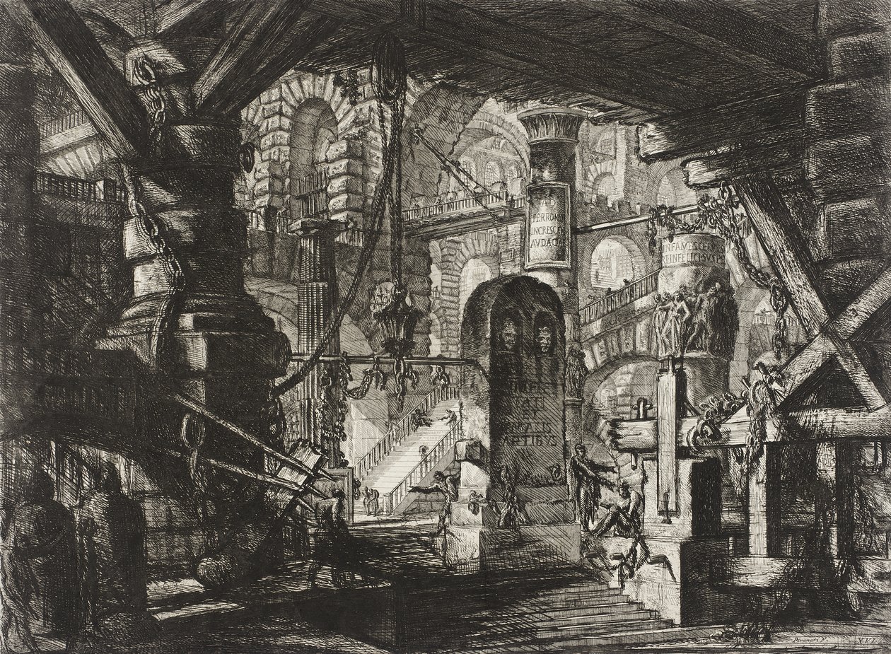 A láncokkal ellátott móló alkotó: Giovanni Battista Piranesi