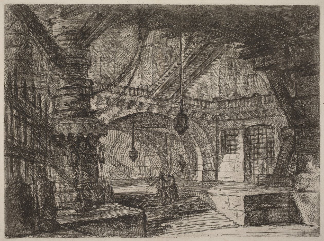 A láncokkal ellátott móló alkotó: Giovanni Battista Piranesi