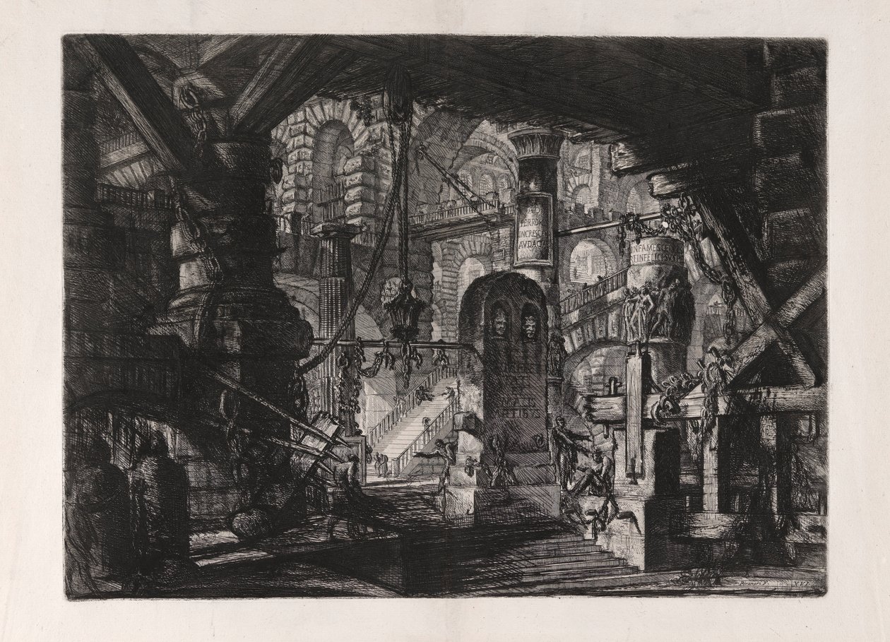 A láncos móló, 16. tábla Carceri d alkotó: Giovanni Battista Piranesi
