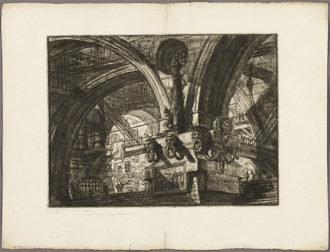 A móló lámpával, 15. lemez a Képzelt börtönökből alkotó: Giovanni Battista Piranesi