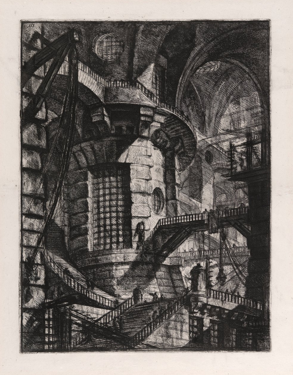 A kerek torony, 3. tábla Carceri d alkotó: Giovanni Battista Piranesi