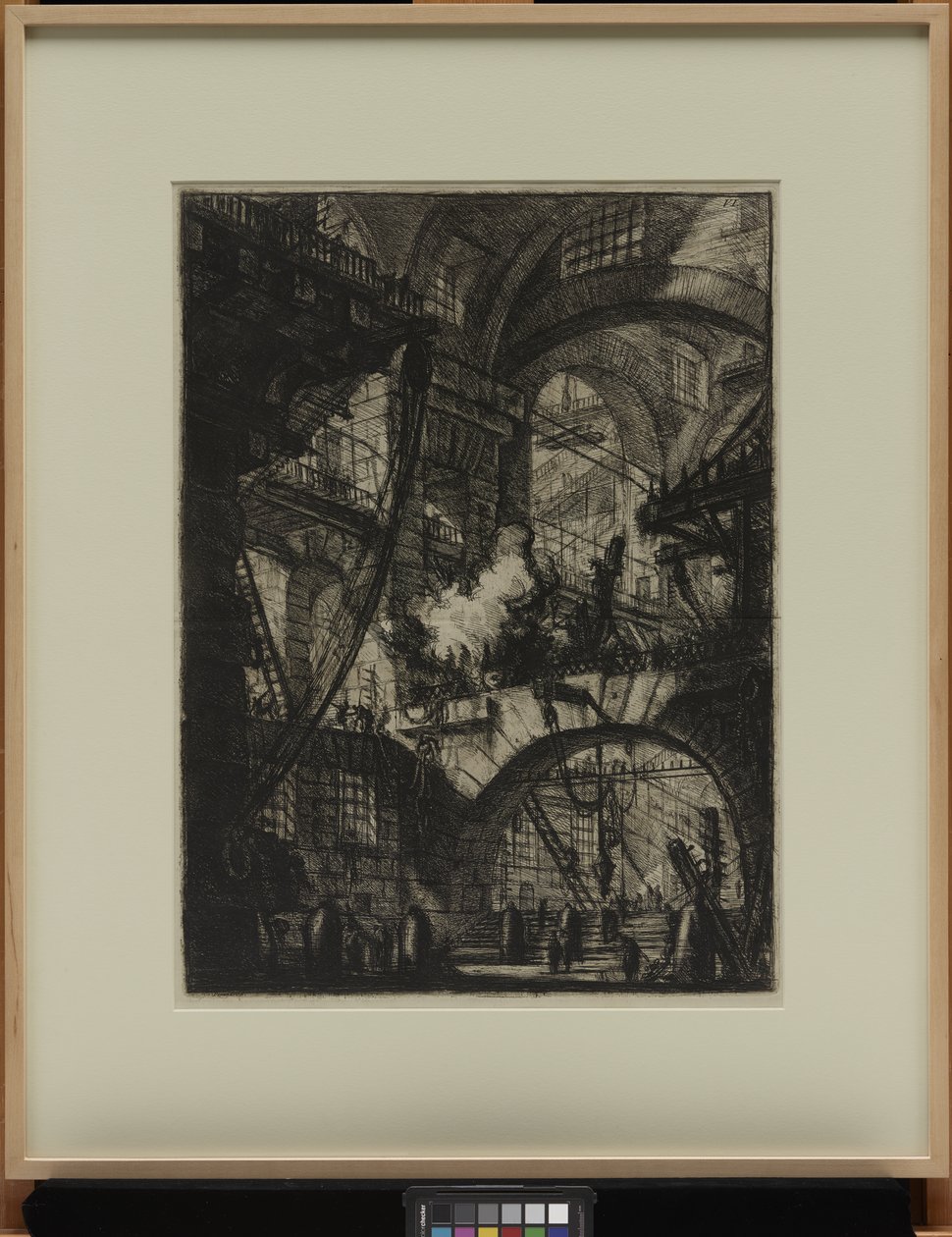 A füstölgő tűz, 1761 körül (rézkarc) alkotó: Giovanni Battista Piranesi