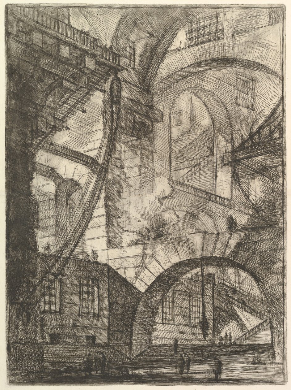 The Smoking Fire, a Carceri dinvenzione Imaginary Prisons, kb. 1749-50. alkotó: Giovanni Battista Piranesi