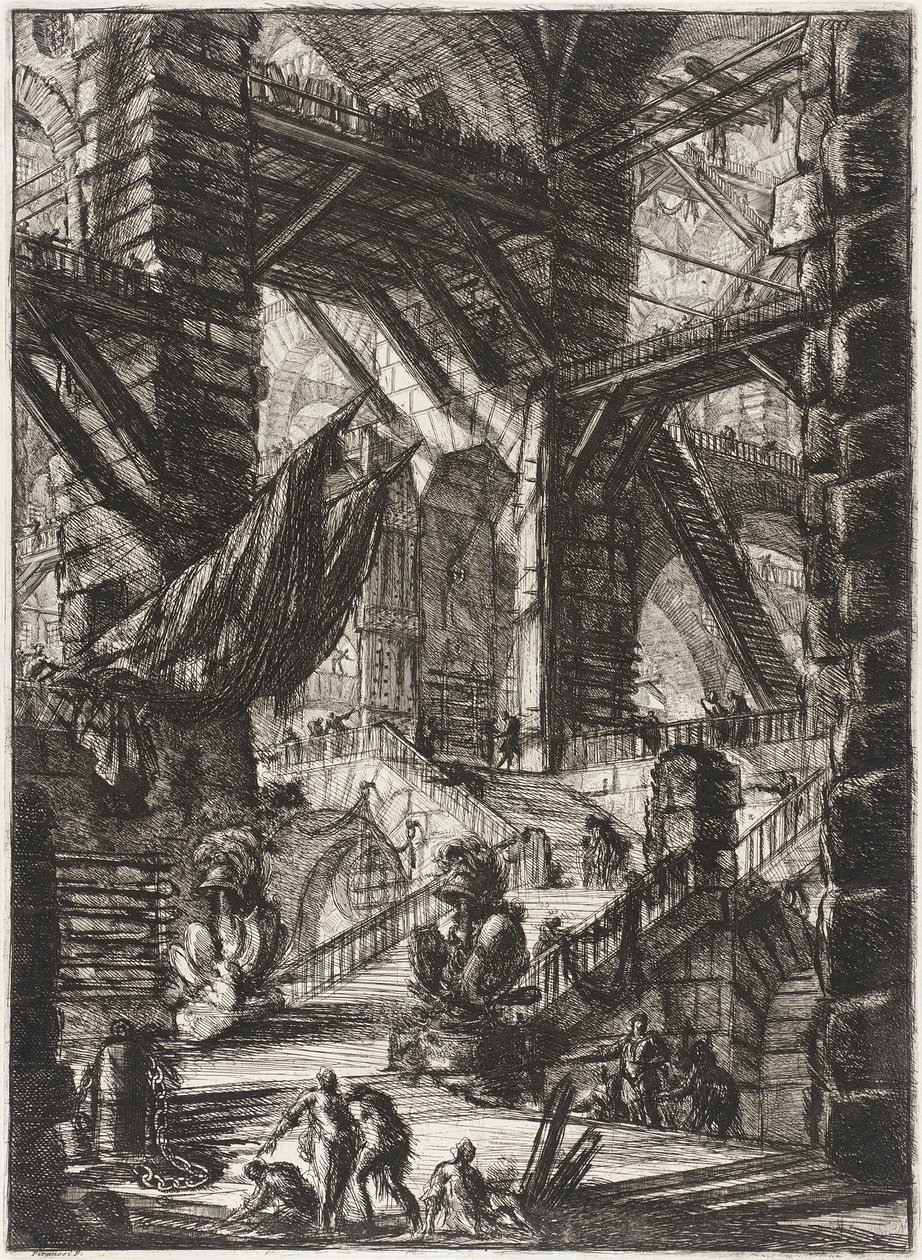 A trófeákkal díszített lépcső alkotó: Giovanni Battista Piranesi