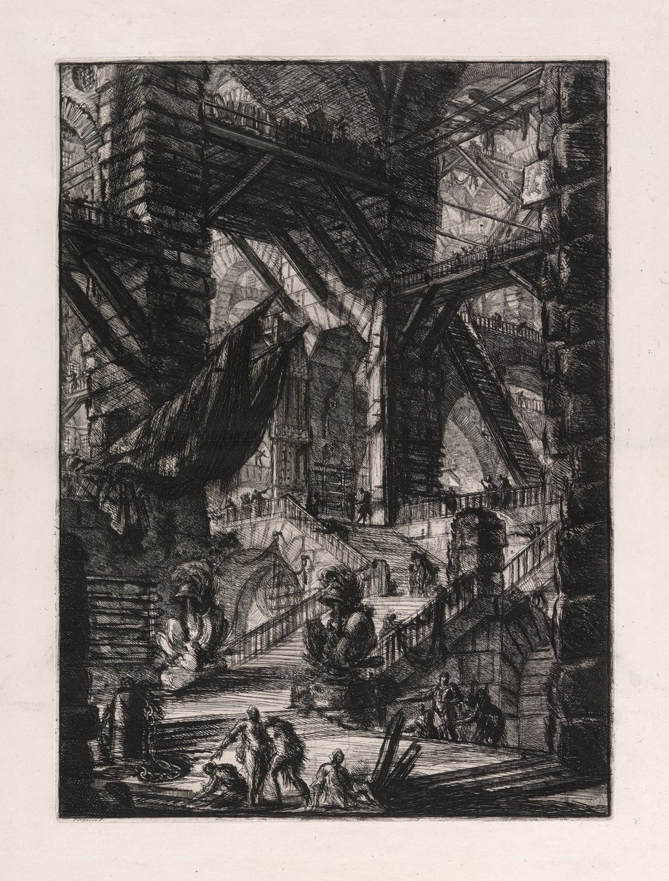 A lépcsőház trófeákkal, 8. tábla Carceri d alkotó: Giovanni Battista Piranesi
