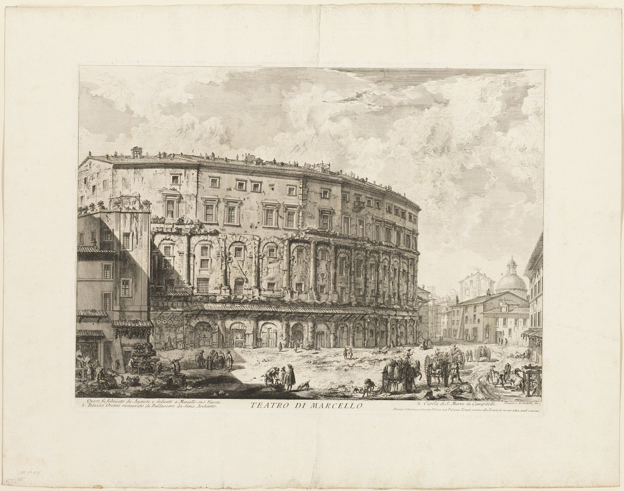 Marcellus Színház a Római kilátásból alkotó: Giovanni Battista Piranesi