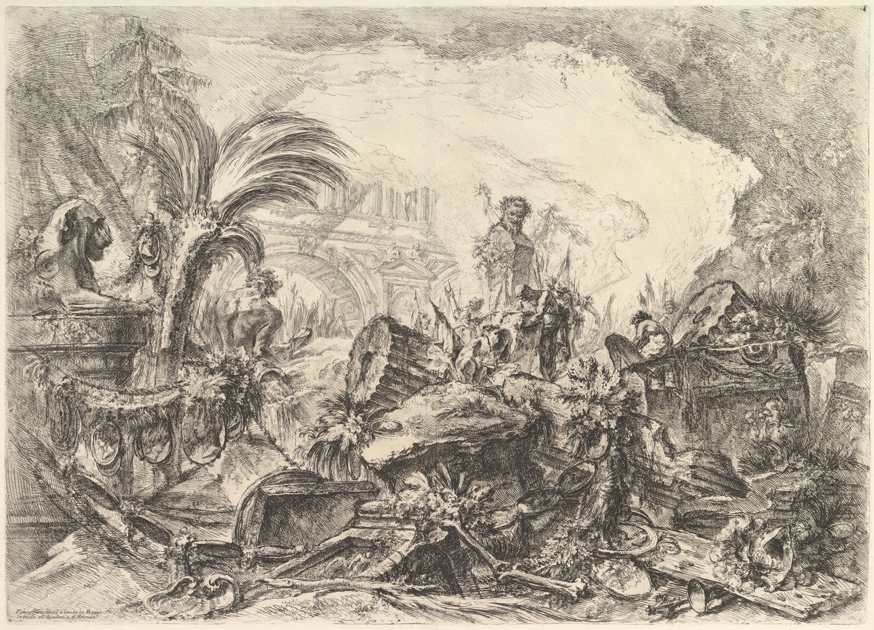 A Diadalív, a Grotteschi Grotesquestől, kb. 1748. alkotó: Giovanni Battista Piranesi