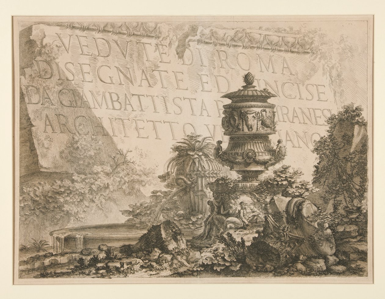Címlap: Giambattista Piranesi velencei építész rajzolta és metszett Róma látképei, Vedute di Roma alkotó: Giovanni Battista Piranesi