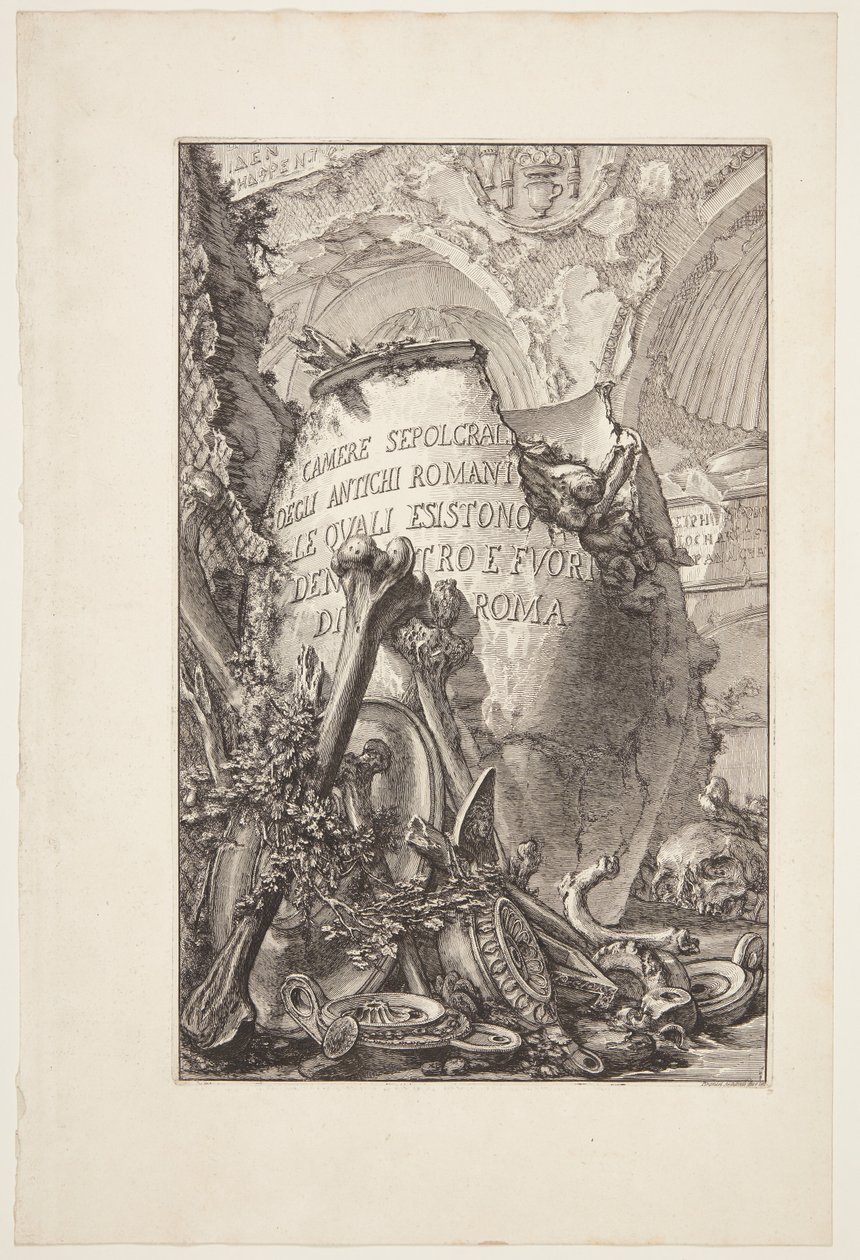 A régi rómaiak sírkamrái Rómában és a városon kívül alkotó: Giovanni Battista Piranesi