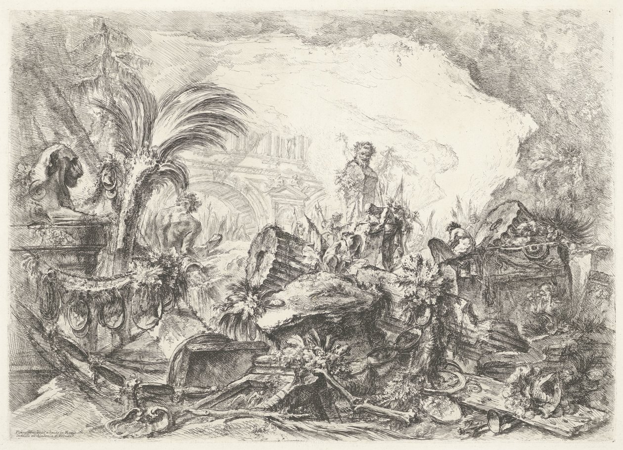 Triomfboog Dekoratív szeszélyek (korábbi sorozatcím) Groteszkek (sorozat címe) alkotó: Giovanni Battista Piranesi