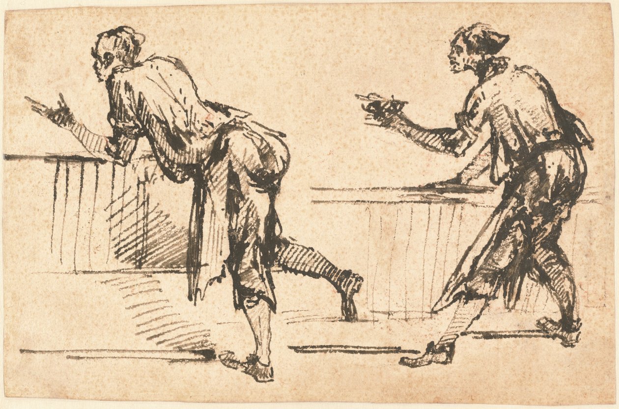 Két munkás az asztaloknál (recto) alkotó: Giovanni Battista Piranesi