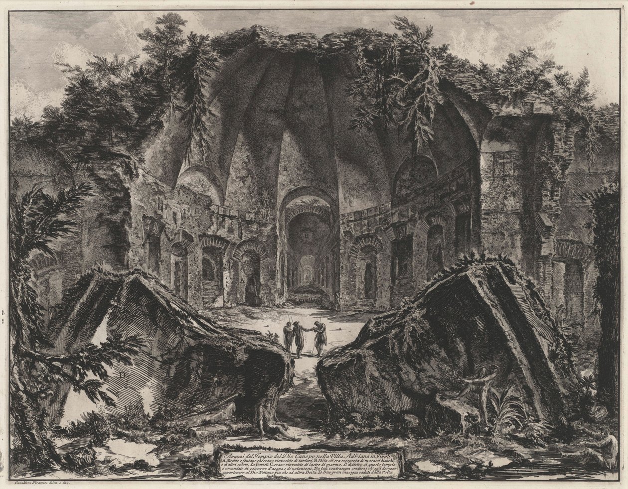 A Canopus maradványai Hadrianus tivoli villájában (Vedute di Roma című műből) alkotó: Giovanni Battista Piranesi