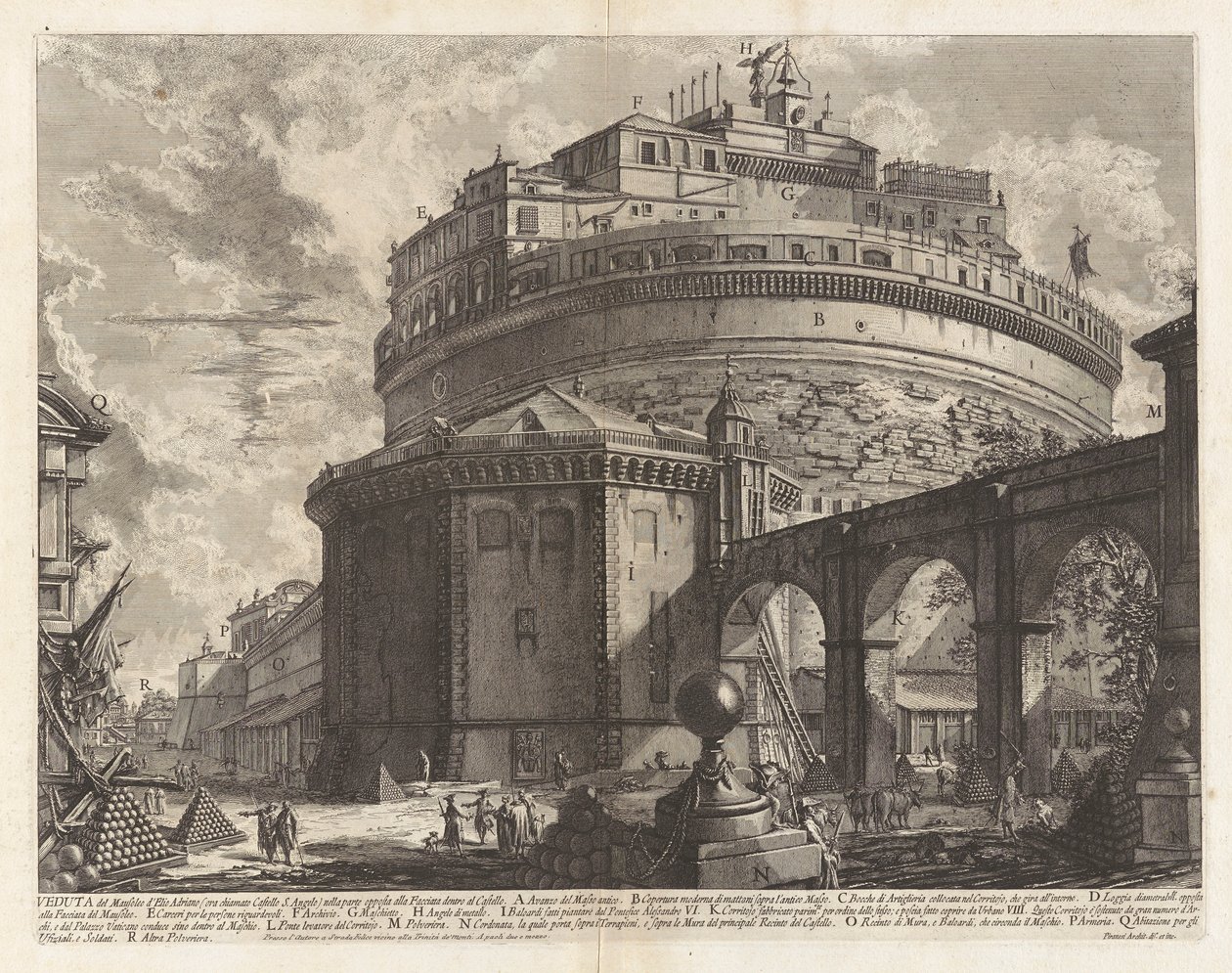 Kilátás a mauzóleumra d alkotó: Giovanni Battista Piranesi