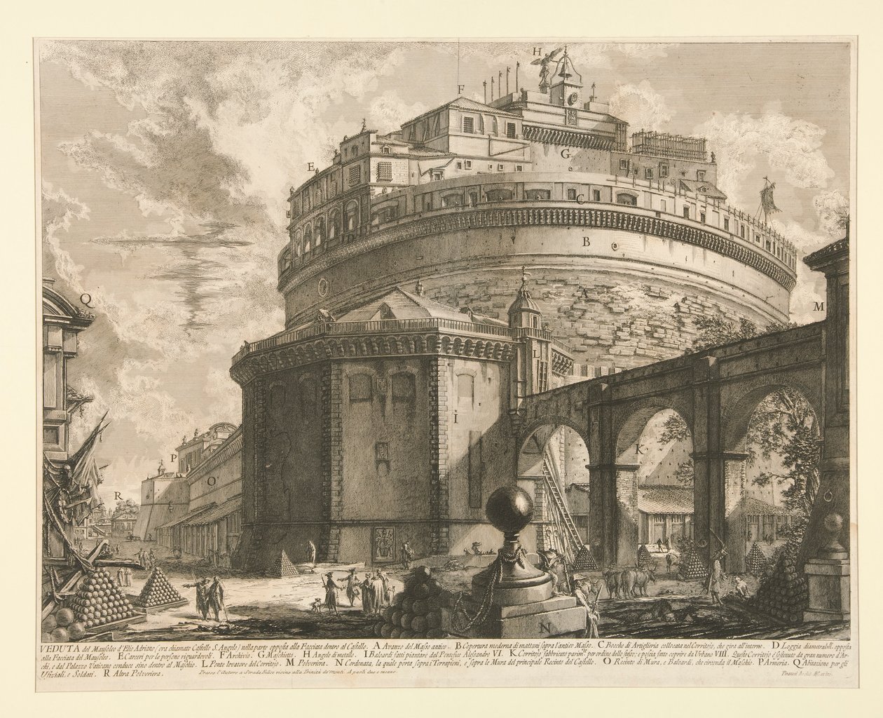 Kilátás a mauzóleumra d alkotó: Giovanni Battista Piranesi