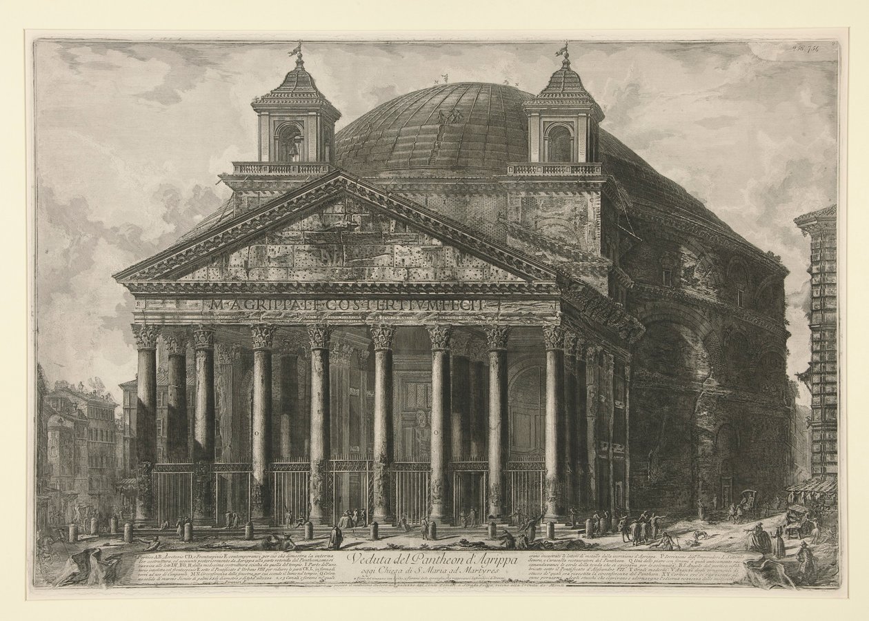Kilátás a Pantheonra d alkotó: Giovanni Battista Piranesi