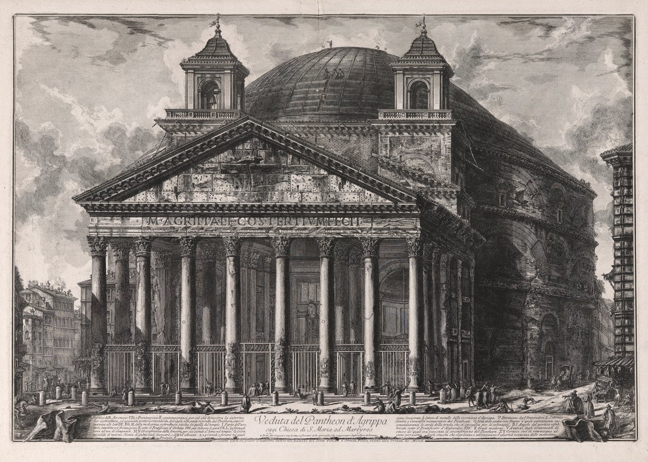 Kilátás a Pantheonra d alkotó: Giovanni Battista Piranesi