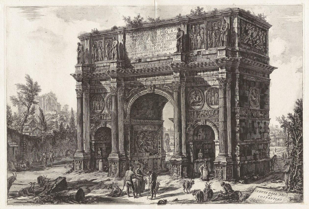 A Constantinus-diadalív látképe, Róma látképei című sorozatból alkotó: Giovanni Battista Piranesi